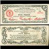 Image 1 : 1941 WW2 Guerrilla Rebel Philippines 5P Note Mindinao (CUR-007256)