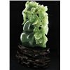 Image 2 : Chinese Handcarved Jade Pears on Base (DEC-000859)