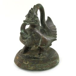 Duck Beast Opium Weight Early 1900s Bronze BIG HEAVY (ANT-001997)