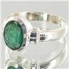 Image 2 : 22twc Colombian Emerald Sterling Ring (JEW-004140)