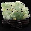 Image 3 : Chinese Handcarved Jade Apples on Base (DEC-000855)