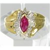 Image 1 : .9 Ruby & Diamond 14k Gold Ladies Ring (JEW-001768)
