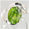 Image 1 : 26.3twc Natural Peridot Sterling Ring (JEW-004147)