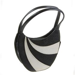 Ladies High Fashion Black & White Stingray Purse (ACT-000036)
