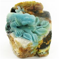 Handcarved Amazonite Lizards (ANT-002232)