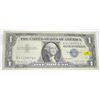 Image 1 : 1957 SERIES A $1 SILVER CERTIFICATE  U.S. BILL SERIAL # K64199978A RARE EARLY CRISP EXTRA FINE GRADE