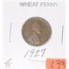 Image 1 : 1927 WHEAT CENT *RARE EARLY CENT EXTRA FINE GRADE*!!