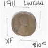 Image 1 : 1911 WHEAT CENT RED BOOK VALUE IS $10.00 *RARE EARLY CENT EXTRA FINE GRADE*!!