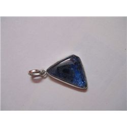 28.40CTW TANZANITE PENDANT .925 STERLING SILVER