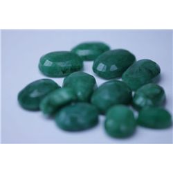 127.25 CTW AFRICAN EMERALD MIX SHAPES LOOSE STONES (10)