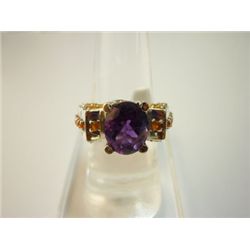 NATURAL 36.50 CTW SEMI PRECIOUS RING .925 STERLING SILV