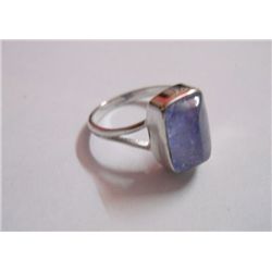 16.85 CTW TANZANITE RING .925 STERLING SILVER