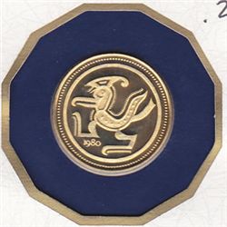 Panama 100 balboas 1980 Proof, Golden Condor