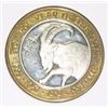 Image 1 : SILVER STRIKE .999 FINE SILVER $10 CASINO GAMING COIN *2003 YEAR OF THE GOAT/BLACKHAWK COLORADO*!!