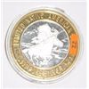 Image 1 : SILVER STRIKE .999 FINE SILVER $10 CASINO GAMING COIN *NATIVE AMERICAN SERIES/CHEIF WASHAKE-SHOSHONE