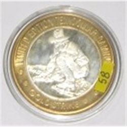 SILVER STRIKE .999 FINE SILVER $10 CASINO GAMING COIN *GOLD STRIKE/JEAN,NV* COIN WEIGHS 1.34ozs!!