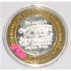 Image 2 : SILVER STRIKE .999 FINE SILVER $10 CASINO GAMING COIN *95/96 RIVERSIDE/DON LAUGHLINS RESORT*!!