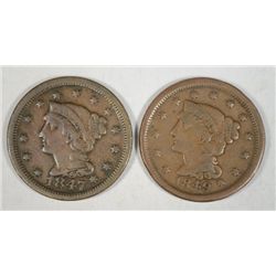 1847-49  large penny  F/VF      UNATTRIBUTED  est $45-$50