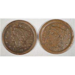 1850-52  large penny  VF      UNATTRIBUTED  est $50-$60