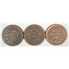 Image 2 : 1851-53-55 dmg  large penny  VG      UNATTRIBUTED  est $50-$60