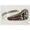 Image 2 : STERLING SILVER GERMAN NAZI ENAMELED NSDAP RING