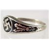 Image 3 : STERLING SILVER GERMAN NAZI ENAMELED NSDAP RING