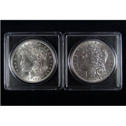 LOT OF 2 US MORGAN SILVER DOLLARS - 1889-P & 1921-P