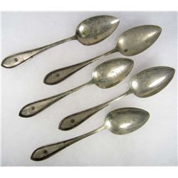 LOT OF 5 GERMAN NAZI TABLE SPOONS