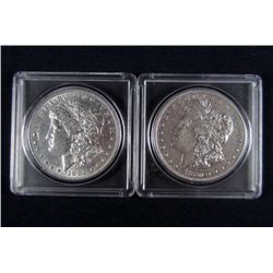 LOT OF 2 US MORGAN SILVER DOLLARS - 1880-P & 1886-P