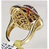 Image 4 : 14K GOLD OVER STERLING SILVER LADIES RUBY AND SAPPHIRE RING - SIZE 8
