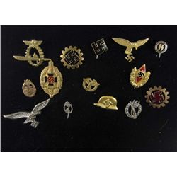 LOT OF 14 GERMAN NAZI STICK PINS