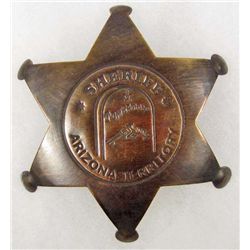 ARIZONA TERRITORY RANGER BRASS BADGE