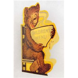 UNION PACIFIC RAILROAD CHILDREN'S MENU