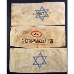 LOT OF 3 GERMAN NAZI HOLOCAUST ARM BANDS