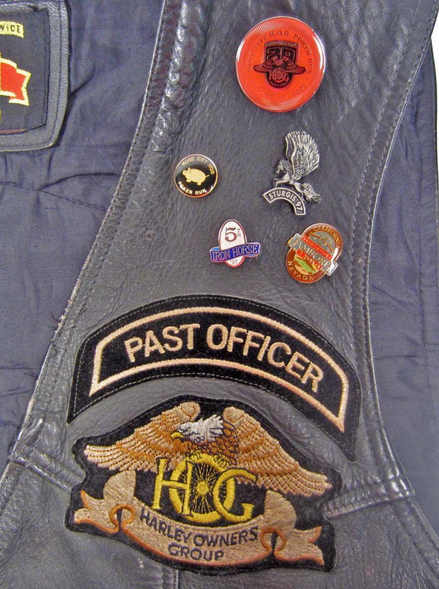 ROSE CITY CHAPTER HARLEY OWNERS GROUP HOG LEATHER MOTORCYCLE VEST