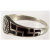 Image 3 : STERLING SILVER GERMAN NAZI SS ENAMELED RING