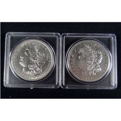 LOT OF 2 US MORGAN SILVER DOLLARS - 1921-S & 1885-P