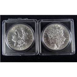 LOT OF 2 US MORGAN SILVER DOLLARS - 1882-P & 1896-P