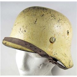 GERMAN NAZI ARMY/LUFTWAFFE M-40 EASTERN FRONT WINTER CAMOUFLAGE COMBAT HELMET