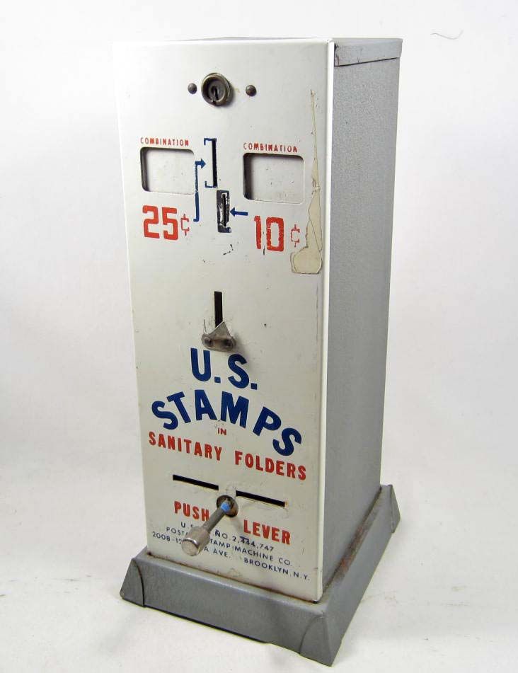 10 CENT & 25 CENT US STAMPS IN SANITARY FOLDERS STAMP MACHINE