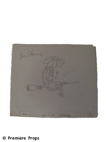 Sabrina Drawing Signed Lou Scheimer
