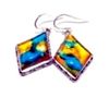 Image 1 : Dichroic Glass Earrings