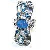 Image 1 : Silver and Blue Topaz Ring
