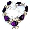 Image 1 : Amethyst Cabochon & Citrine Necklace