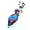 Image 1 : Azurite & Amethyst Pendant