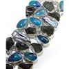 Image 1 : Fire Opal, Modavite and Biwa Pearl Bracelet