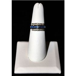 18K GOLD RING WITH SAPPHIRE AND DIAMOND