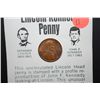Image 2 : 1973 US Lincoln Penny With Kennedy Profile Imprint On Obv. With Coincidences; UNC; EST. $5-10