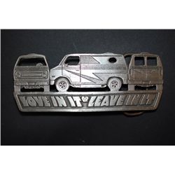 Love In It Or Leave In It Novelty Belt Buckle; EST. $10-20