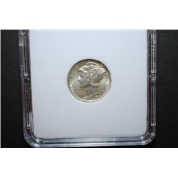 1941-D US Mercury Dime; MCPCG Graded MS64; EST. $10-15